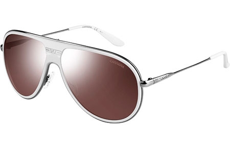 Sunglasses - Carrera - CARRERA 87/S - N1Y (8G) WHITE DARK RUTHENIUM // BROWN SILVER MIRROR