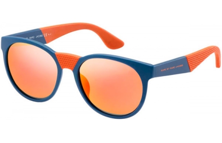 Lunettes de soleil - Marc by Marc Jacobs - MMJ 356/S - 642 (UW) 	 BLUE RUBBER ORANGE // MULTIORANGE FLASH