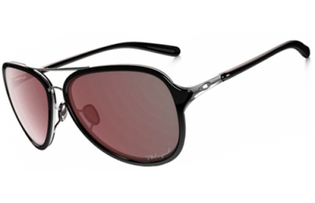 Sunglasses - Oakley - KICKBACK OO4102 - 4102-04 SATIN CHROME POLISHED BLACK // OO BLACK IRIDIUM POLARIZED