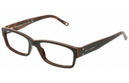 Monturas - Dolce & Gabbana - DG3087 - 858 BLACK ON STRIPED BROWN