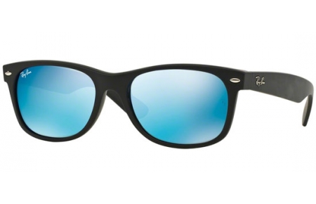 Gafas de Sol - Ray-Ban® - Ray-Ban® RB2132 NEW WAYFARER - 622/17 RUBBER BLACK // GREY MIRROR BLUE