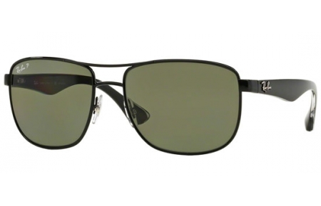 Lunettes de soleil - Ray-Ban® - Ray-Ban® RB3533 - 002/9A BLACK // GREEN POLARIZED