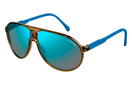 Gafas de Sol - Carrera - CHAMPION/RUBBER - 4OL (3U) MUD RUBBER BLUE // KAKI MIRROR BLUE