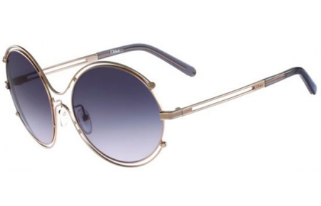 Sunglasses - Chloé - CE122S ISIDORA - 744 GOLD GREY // GREY BLUE GRADIENT