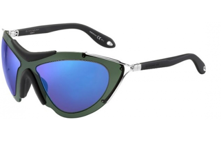 Sunglasses - Givenchy - GV 7013/S - RAD (XT) PALLADIUM BLACK GRYSTAL GREY // BLUE SKY MIRROR