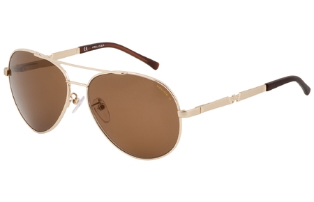Sunglasses - Police - S8746 LEGEND 2 - 349P PINK GOLD // BROWN POLARIZED