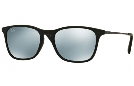 Gafas Junior - Ray-Ban® Junior Collection - RJ9061S - 700530 RUBBER BLACK // GREEN MIRROR SILVER