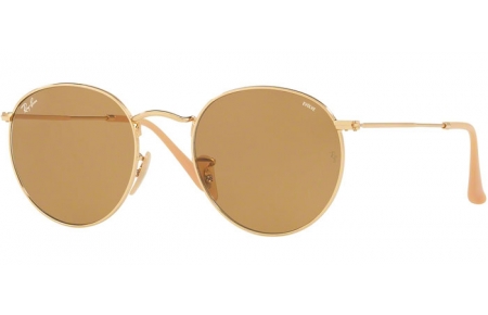 Lunettes de soleil - Ray-Ban® - Ray-Ban® RB3447 ROUND METAL - 90644I GOLD // POTHOCROMIC BROWN