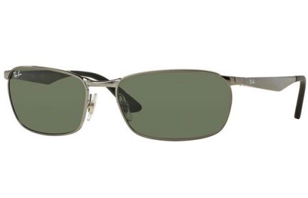 Lunettes de soleil - Ray-Ban® - Ray-Ban® RB3534 ACTIVE LIFESTYLE - 004 GUNMETAL // GREEN