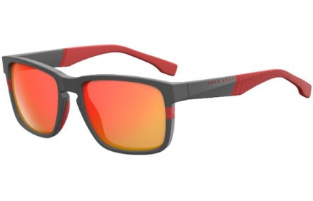 Gafas de Sol - BOSS Hugo Boss - BOSS 0916/S - 1XA (7H) MATTE GREY DARK RED // RED MIRROR POLARIZED