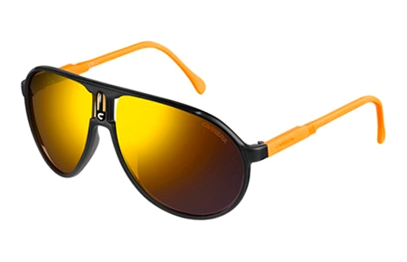 Lunettes de soleil - Carrera - CHAMPION/RUBBER - 74H (SQ) BLACK YELLOW RUBBER // MULTILAYER GOLD