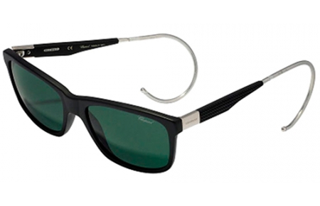 Sunglasses - Chopard - SCH156M - 703P MATTE BLACK // GREY GREEN POLARIZED