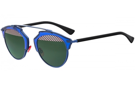 Sunglasses - Dior - DIORSOREAL - VUO (NT) BLUE BLACK // GREEN SEMI MIRROR