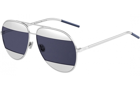 Sunglasses - Dior - DIORSPLIT1 - 010 (KU) SILVER // SILVER VIOLET SILVER MIRROR