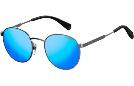 Sunglasses - Polaroid - PLD 2053/S - 6LB (5X) RUTHENIUM // GREY MIRROR BLUE POLARIZED