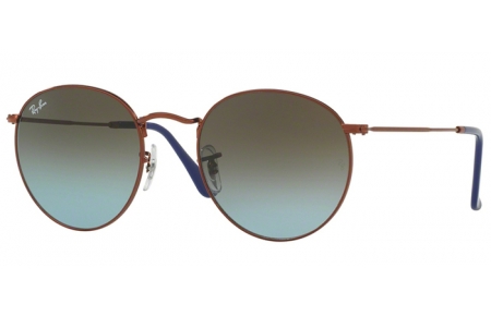 Gafas de Sol - Ray-Ban® - Ray-Ban® RB3447 ROUND METAL - 900396 SHINY DARK BRONZE // BLUE GRADIENT BROWN