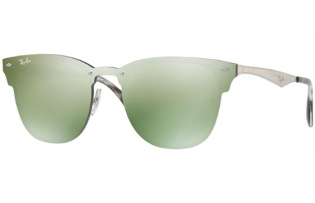 Sunglasses - Ray-Ban® - Ray-Ban® RB3576N BLAZE CLUBMASTER - 042/30 SILVER // GREEN MIRROR