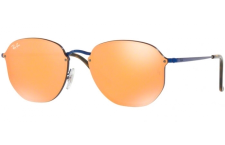 Sunglasses - Ray-Ban® - Ray-Ban® RB3579N BLAZE HEXAGONAL - 90387J BLUE // DARK ORANGE MIRROR GOLD