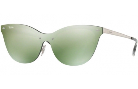 Gafas de Sol - Ray-Ban® - Ray-Ban® RB3580N BLAZE CAT EYE - 042/30 SILVER // DARK GREEN MIRROR SILVER