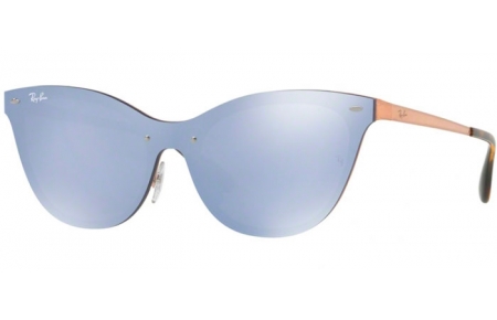 Sunglasses - Ray-Ban® - Ray-Ban® RB3580N BLAZE CAT EYE - 90391U COOPER // DARK VIOLET MIRROR SILVER