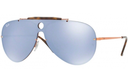Lunettes de soleil - Ray-Ban® - Ray-Ban® RB3581N BLAZE SHOOTER - 90351U COPPER // DARK VIOLET MIRROR SILVER