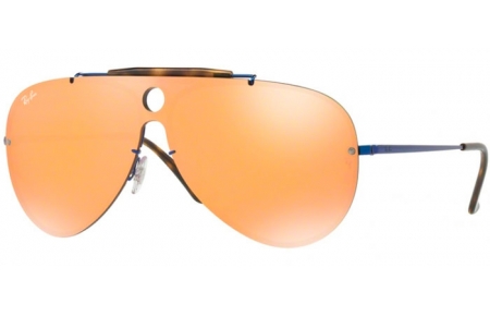 Sunglasses - Ray-Ban® - Ray-Ban® RB3581N BLAZE SHOOTER - 90387J BLUE // DARK ORANGE MIRROR GOLD