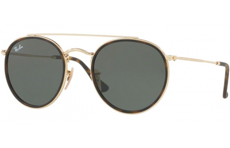 Gafas de Sol - Ray-Ban® - Ray-Ban® RB3647N ROUND DOUBLE BRIDGE - 001 GOLD // GREEN