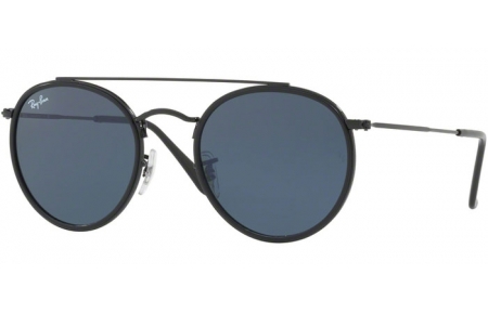 Gafas de Sol - Ray-Ban® - Ray-Ban® RB3647N ROUND DOUBLE BRIDGE - 002/R5 BLACK // GREY