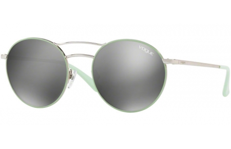 Sunglasses - Vogue eyewear - VO4061S - 50656G SILVER GREEN // GREY MIRROR SILVER