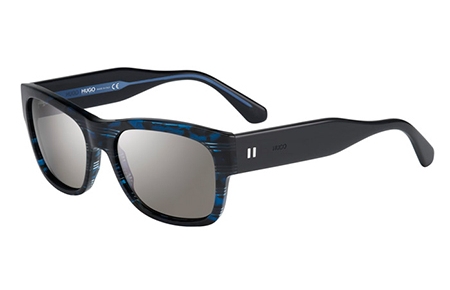 Lunettes de soleil - HUGO Hugo Boss - HG 0115/S - 8IV (H3) HAVANA BLUE GREY // SOLID GREY MIRROR