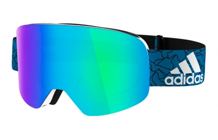 Máscaras esquí - Máscaras Adidas - AD80 BACKLAND - 6051 SHINY WHITE // BLUE MIRROR (ANTIFOG)