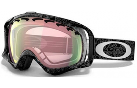Goggles Snow - Mask Oakley - CROWBAR OO7005 - 57-106  JET BLACK SILVER GHOST TEXT // VR50 PINK IRIDIUM