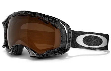 Máscaras esquí - Máscaras Oakley - SPLICE OO7022 - 57-252  BLACK SILVER GHOST TEXT // BLACK IRIDIUM