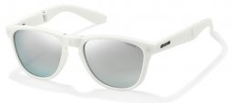 Lunettes de soleil - Polaroid - P8448 FOLDING - 7CB (JB) MATTE WHITE // GREY SILVER MIRROR POLARIZED