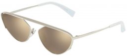 Sunglasses - Alain Mikli - A04012 NADEGE - 004/5A SILVER // LIGTH BROWN MIRROR GOLD