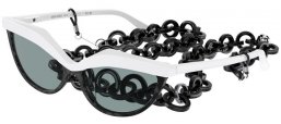 Sunglasses - Alain Mikli - A05070 CLEOPHEE SUN - 001/1 NOIR MILKI WHITE // DARK GREY