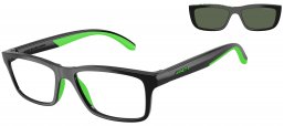 Monturas - Arnette - AN4356 GRAF - 27531W  BLACK RUBBER GEKKO GREEN // CLEAR + CLIP ON DARK GREEN