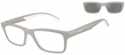 Monturas - Arnette - AN4356 GRAF - 29871W  LIGHT GREY RUBBER WHITE // CLEAR + CLIP ON DARK GREY MIRROR SILVER