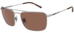 Lunettes de soleil - Arnette - AN3088 BOULEVARDIER - 736/73  SILVER // DARK BROWN