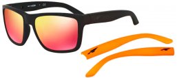 Sunglasses - Arnette - AN4177 WITCH DOCTOR - 447/6Q RUBBER BLACK // DARK GREY MIRROR RED YELLOW