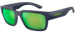 Sunglasses - Arnette - AN4326U SAMHTY - 27621I  MATTE BLUE // DARK GREY MIRROR GREEN POLARIZED