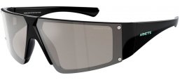 Lunettes de soleil - Arnette - AN4332 SATURNYA - 29006G  BLACK // LIGHT GREY MIRROR SILVER