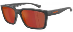 Lunettes de soleil - Arnette - AN4346 PLOT TWIST - 28706Q  MATTE GREY TOP SHINY // GREY MIRROR ORANGE YELLOW