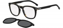 Monturas - BOSS Hugo Boss - BOSS 1725/G/CS - QF6 (M9) BLACK STRIPED WHITE // CLEAR + CLIP ON GREY POLARIZED