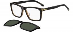 Monturas - BOSS Hugo Boss - BOSS 1726/G/CS - 05K (UC) BLACK STRIPED // CLEAR + CLIP ON GREEN POLARIZED
