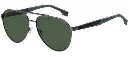 Sunglasses - BOSS Hugo Boss - BOSS 1485/S - MFK (UC) MATTE RUTHENIUM // GREEN POLARIZED