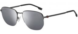 Sunglasses - BOSS Hugo Boss - BOSS 1538/F/SK - R80 (T4) MATTE DARK RUTHENIUM // BLACK MIRROR SILVER