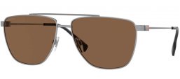 Sunglasses - Burberry - BE3141 BLAINE - 100573  SILVER // DARK BROWN