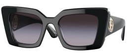 Gafas de Sol - Burberry - BE4344 DAISY - 40368G  BLACK PRINT CRYSTAL // GREY GRADIENT