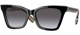 Lunettes de soleil - Burberry - BE4346 ELSA - 39428G BLACK // LIGHT GREY GRADIENT DARK BLUE